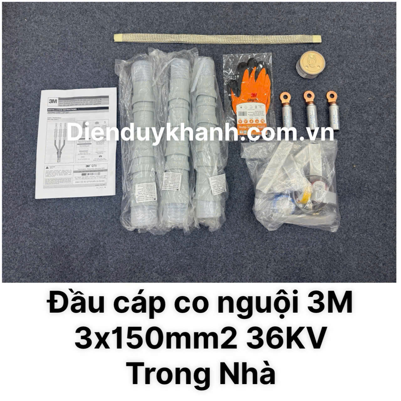 Đầu Cáp Co Nguội Trung Thế Trong Nhà 36KV OD 3C QTII(L)6S-33-150 (3x150mm2)